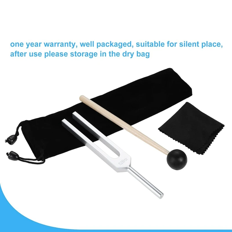 528 Hz Tuning Fork, Silver Solfeggio Tuning Forks 528 Hz for Musical Instrument, Meditation, Relaxation 4