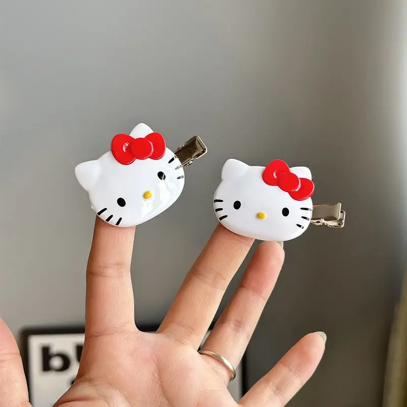 

Sanrio Kawaii Anime Hello Kitty Hair Clip Headwear Cute Sweet Duckbill Clip Cartoon Barrette Accessory Hairpin Gifts for Girls