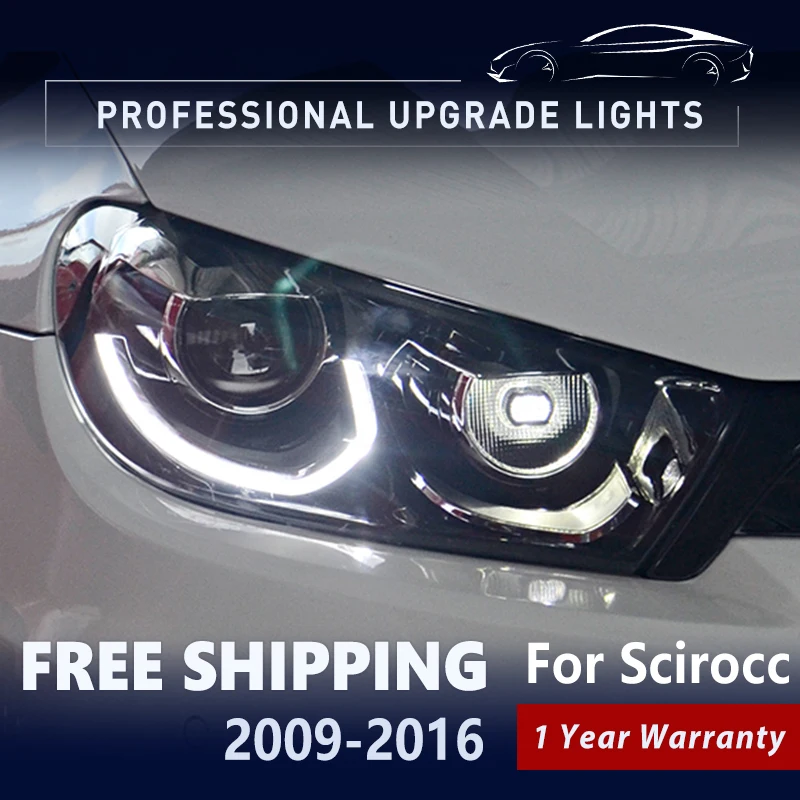 

Car Styling for Scirocco LED Headlight 2008-2018 Head Lamp LED DRL Projector Lens High Beam Auto Accessories