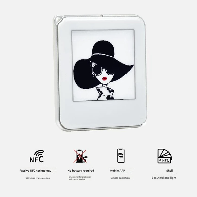 1.54 Inch Epaper Screen NFC Powered E Paper E Ink Tag Battery Free NFC Label DIY Digital Picture Frame Digital Price Tag