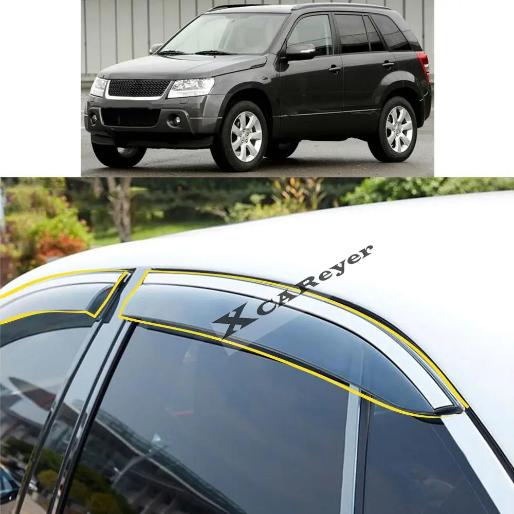 

For SUZUKI Grand Vitara 2007 2008 2009 2010 2011 2012 Car Sticker Plastic Window Glass Wind Visor Rain/Sun Guard Vent