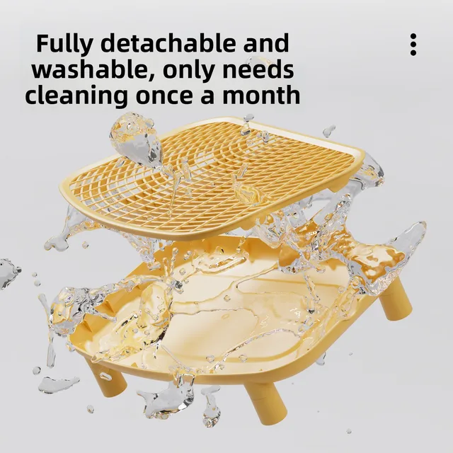 High-Height  Litter Mat Anti-Spla   Litter Tray Pedal Double Layered Controlling Sand Platform  Paw Pad