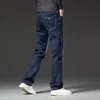 2024  Loose Straight Stretch Cashmere Trousers Denim Multiply  New In Fleece Jeans Thick Warm New Winter Men's PantsPlus Size 5