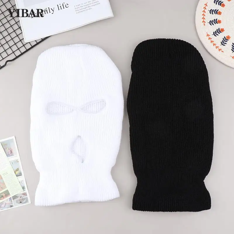 1PC Funny Spoof Car Seat Headgear Headrest Cover 3 Hole Knitted Face Mask Seat Cover Decorations