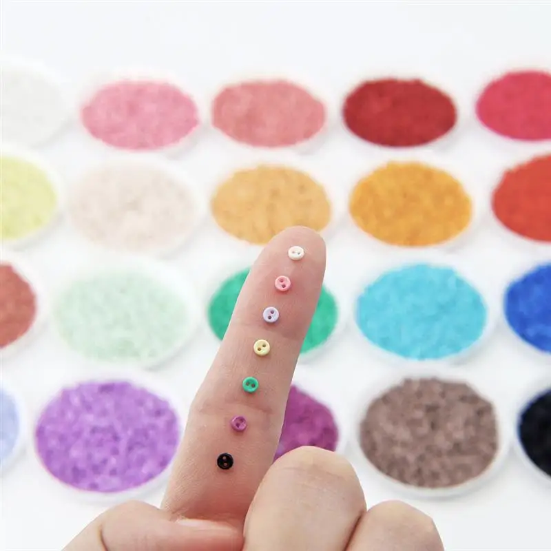 Mini Buttons 3mm Doll Clothes Round 2 Holes Button for Handmade Cartoon Garment Sewing Scrapbooking DIY Craft Needlework