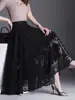 Plus Size Women Lace Skirt Women Niche Autumn New Mid-length Skirt with Large Hem Mesh and Empty Elegant Pleated Vintage Skirt 1