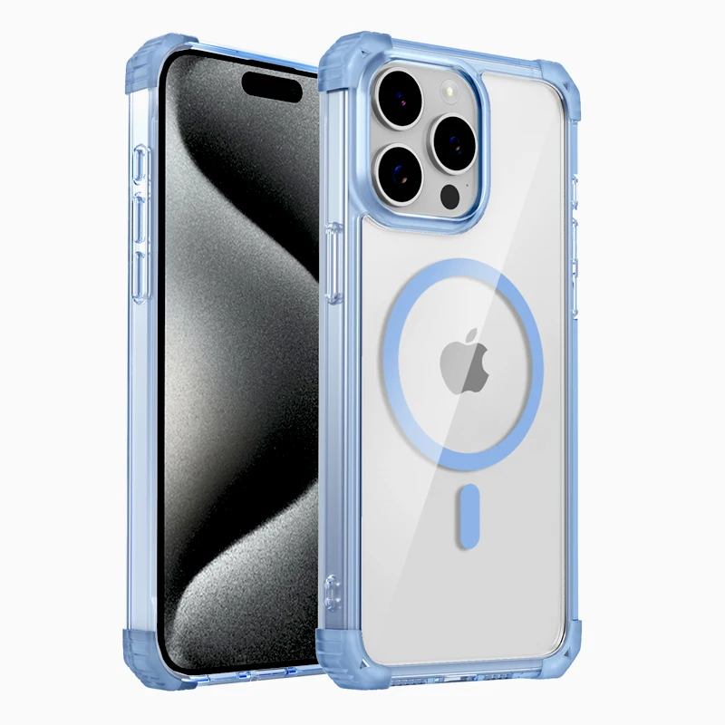 Shockproof Transparent Armor Case with MagSafe Compatibility