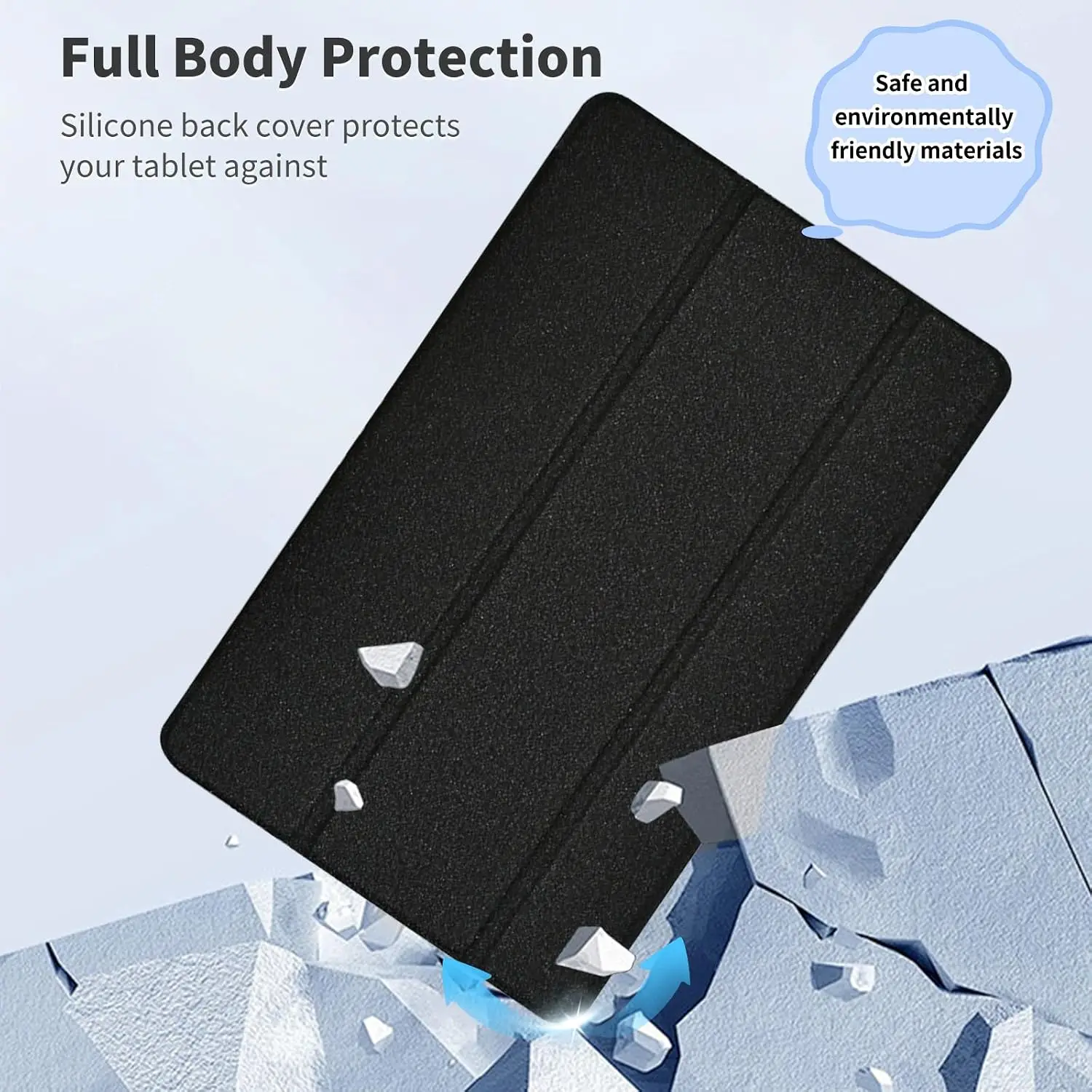 Slim Trifold Stand Cover with Matte TPU Back