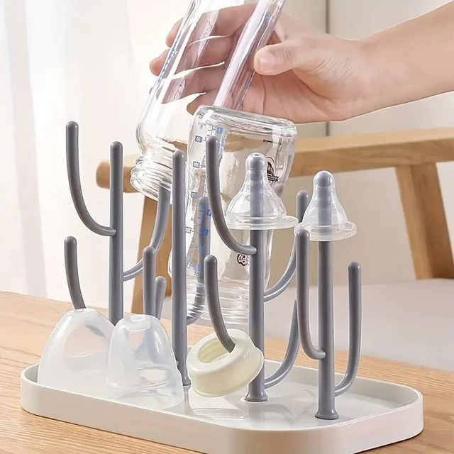 Égouttoir de bouteille de lait en forme d'arbre pour bébé, porte-bouteille de lait anti-poussière, égouttoir de tasse, cadeau de pâques 1