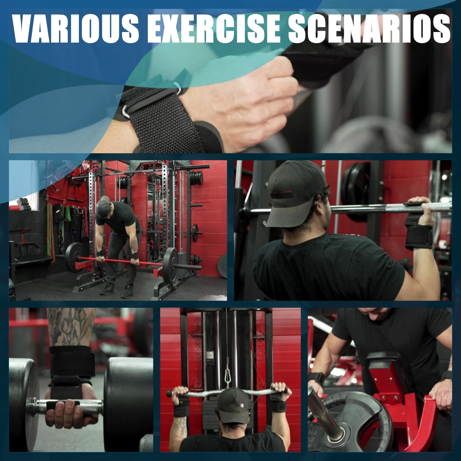 Premium Wristband with Hook Supports Intense Pull-up Exercises Enhances Weight Lifting Performance 1 Pair, fitness wristband