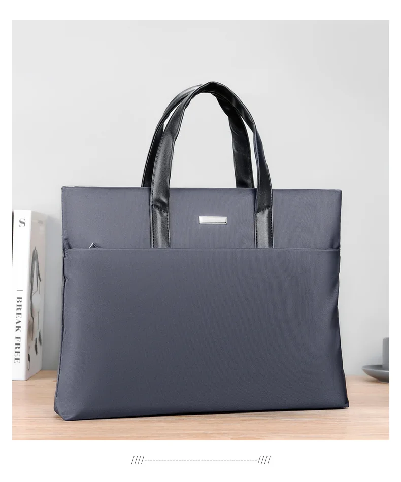 High Grade Business Laptop Bag Package Men's Waterproof Briefcase Handbag Official Large Capacity Black Blue Gray Custom Logo