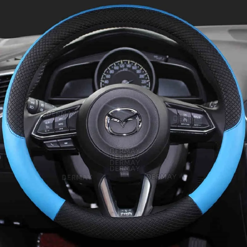 Car Steering Wheel Cover for CX-3 CX-4 CX-5 CX-7 CX-9 Mazda 3 Axela 6 Gh Gj Demio steering wheel cover