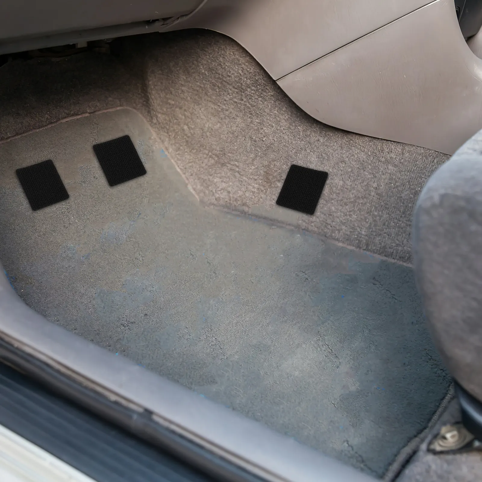 10세트 자동차 매트 고정 스티커 접착 훅 루프 테이프 내열 방수 자동차 카펫 그리퍼 훅 테이프 (자동차 내부용)