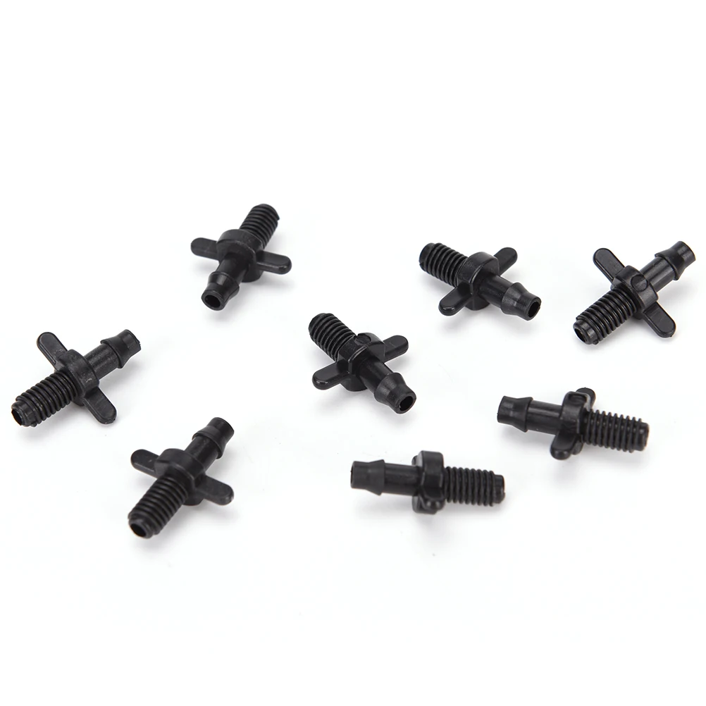 50Pcs Irrigation PVC Adapter 4/7mm Hose Automatic Irrigation Drip Line Adapter Male Pipe Thread x Barb For PE Pipe Emitter Tube hose connector plants irrigation kits drip irrigation irrigation fittings