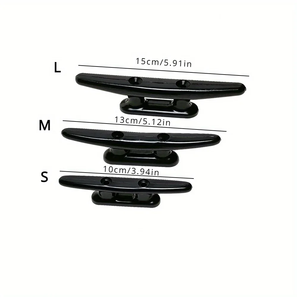 1PC Nylon Plastic Low Flat Cleat Open Base Cleat Marine Boat Yacht Deck Line Rope Tie Boat Hardware Accessories