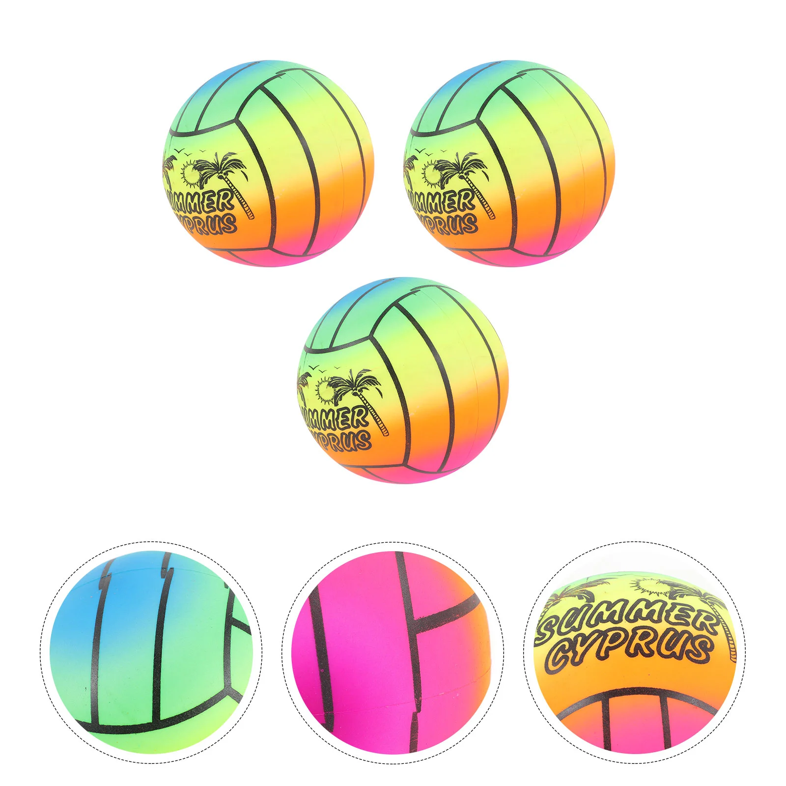 3 Pcs Ball Child Bouncy Balls Mini Footballs for Kids Inflatable Soccer Flaping Kickball 5