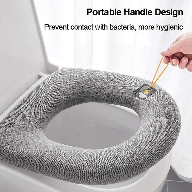 Universal Toilet Seat Cover Winter Warm Closestool Mat Soft Toilet Seat