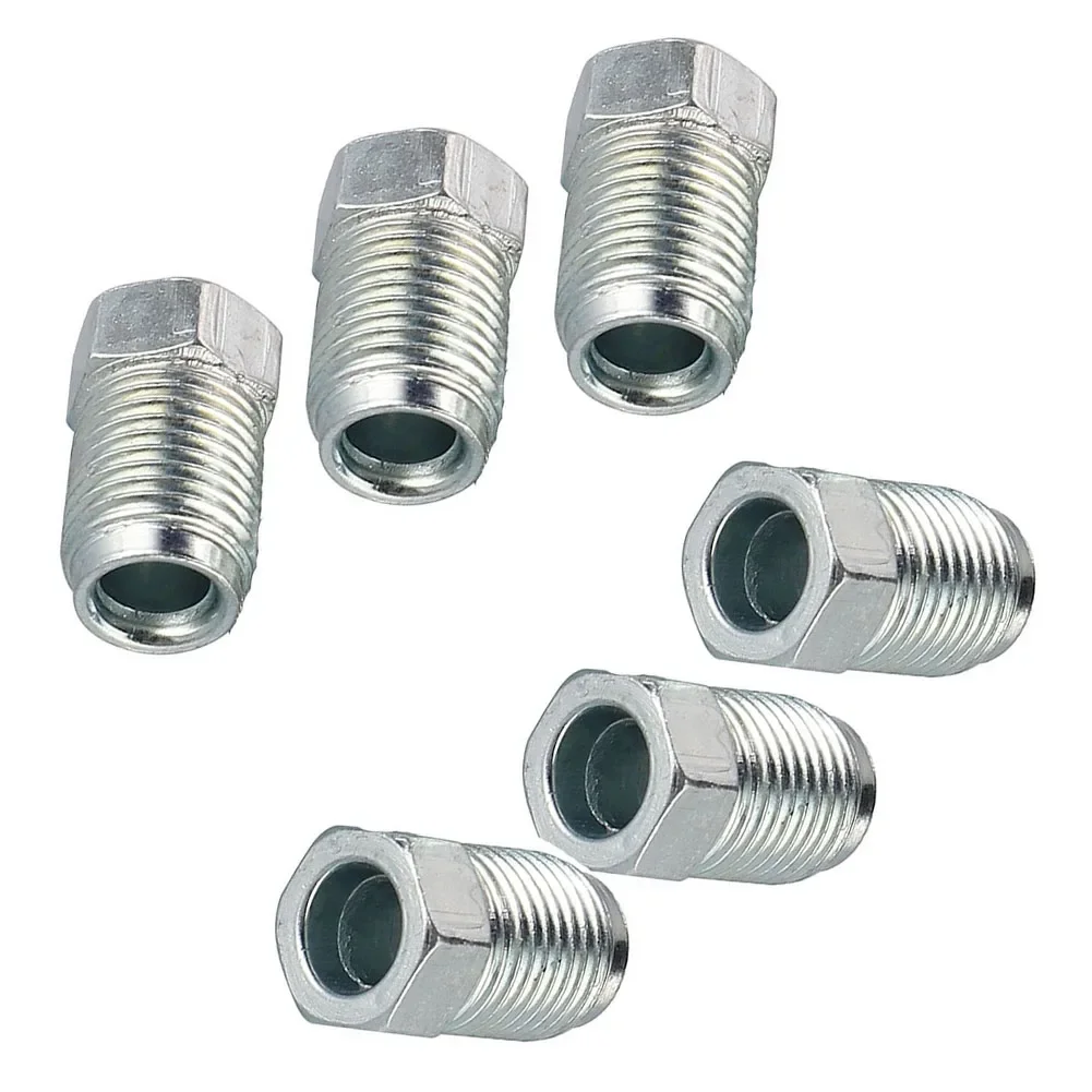 Kits Metric Nuts Fittings M12mm X1mm Silver Unions Master 3/16" Pipe 6pcs Accessories Brake Cable Connector