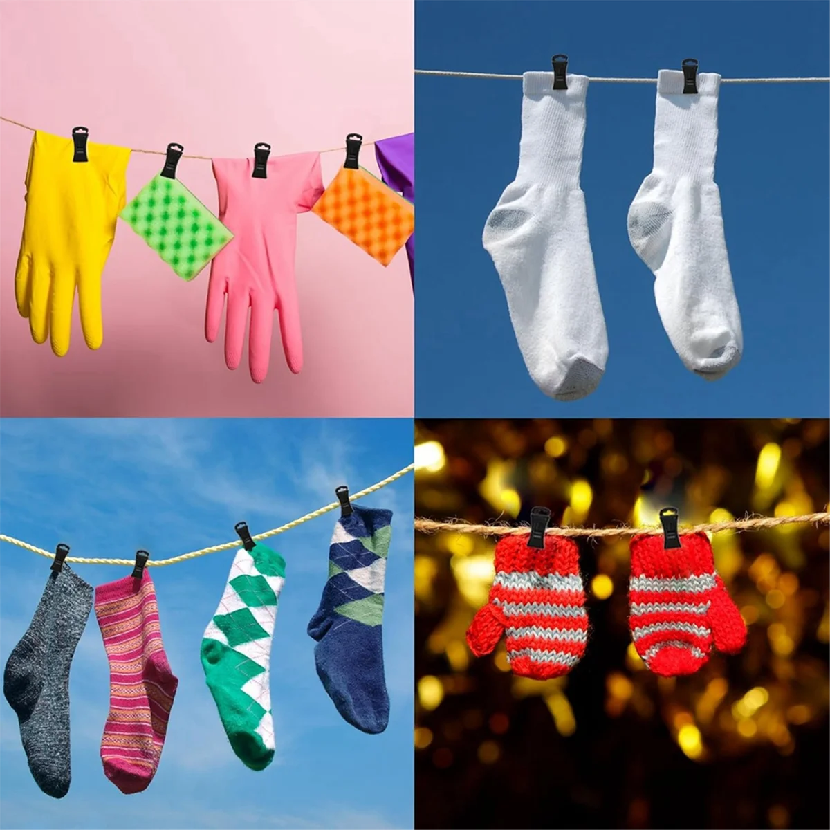 Clips de calcetines para lavadora y secadora, pinzas para ropa, pinzas para calcetines, pinzas para toallas para lavar, Clip para calcetines, 50 unidades