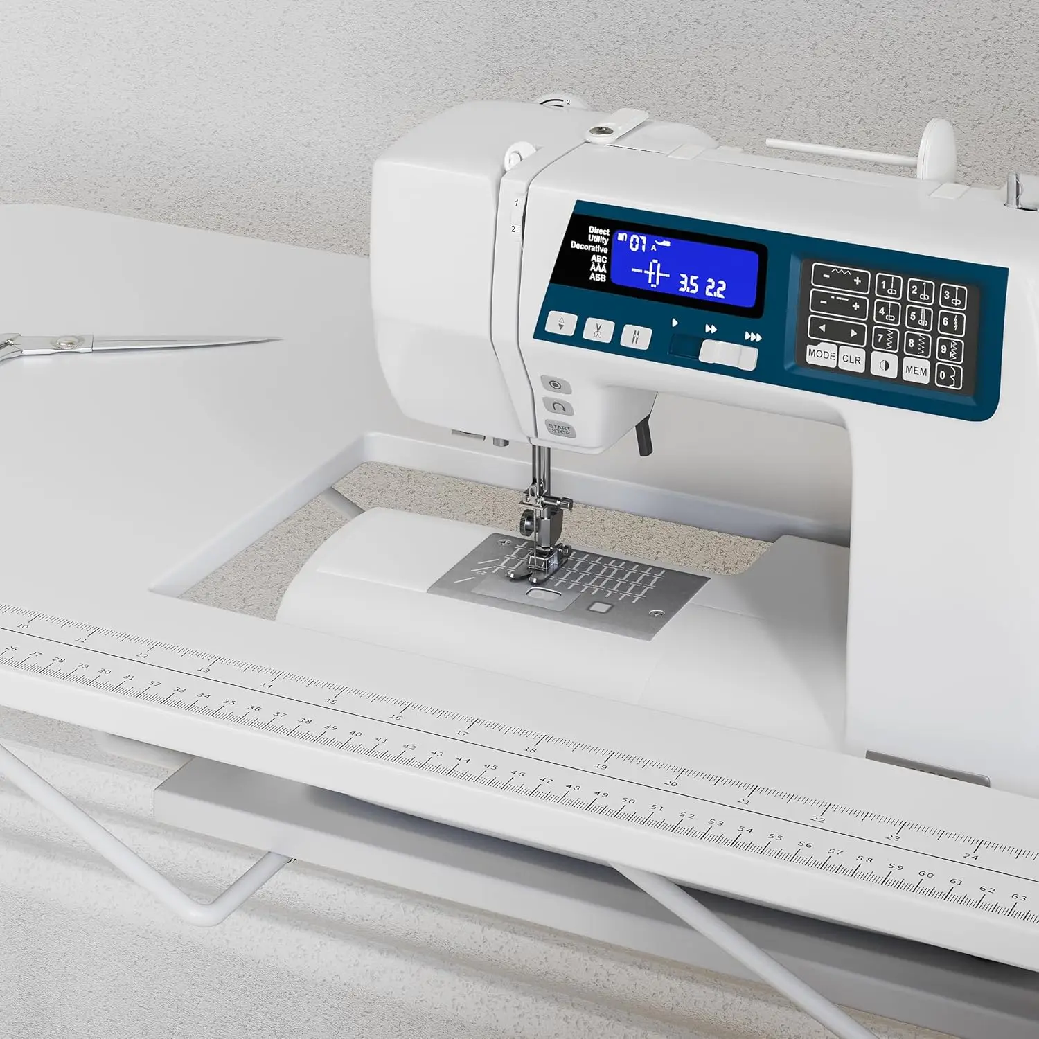 601 Gidget I Sew-Much-More Folding Sewing, Cutting, Quilting, and Craft Table, Portable with Lift, White