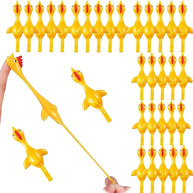 SlingshotChickenToyRubberChickenFingerFlyingStickyChickens