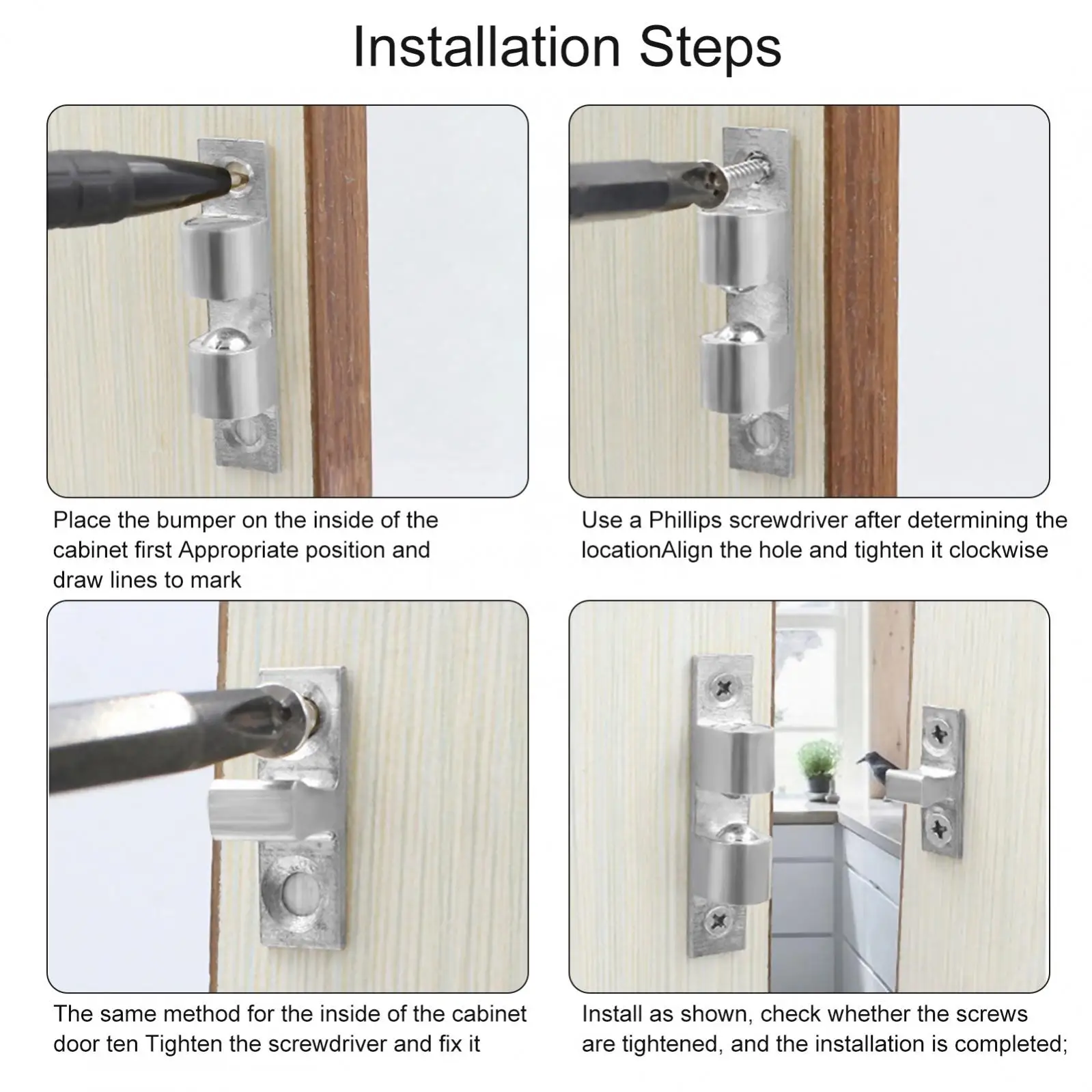 Stainless Steel Brass Catch Latch Double Ball Catch