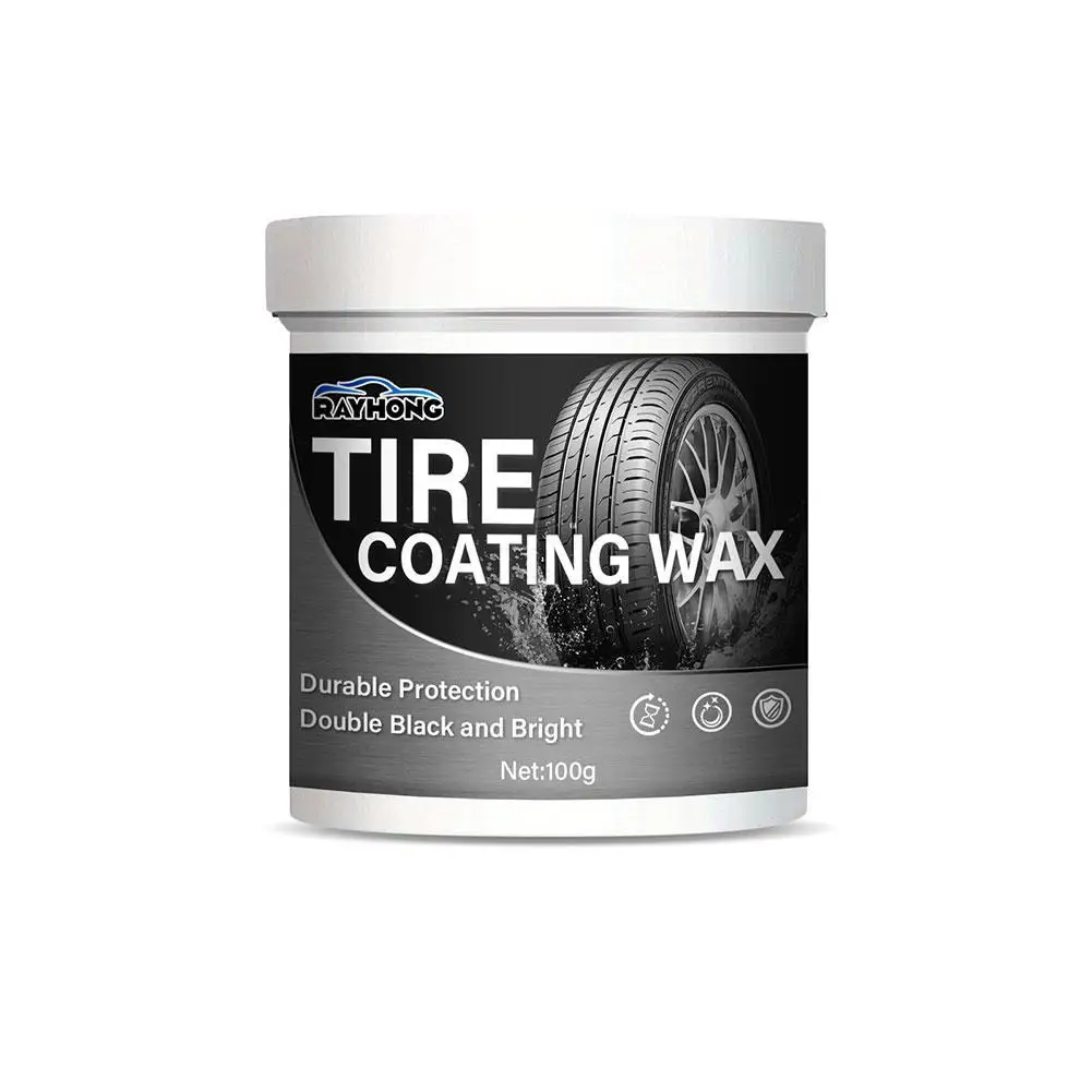 100g Wheel Tire Cleaner Glazing Waterproof Wheel Wax Car Tire Retreading Cleaning Cream Rim Shine Effective Solid Coating car tire wax tire polishing paste
