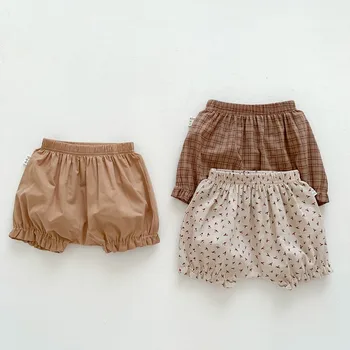 2024 Summer Baby Girl Bloomer Shorts neonate pantaloni larghi larghi in PP indossano pantaloni di pane sottili abbigliamento per bambini 1