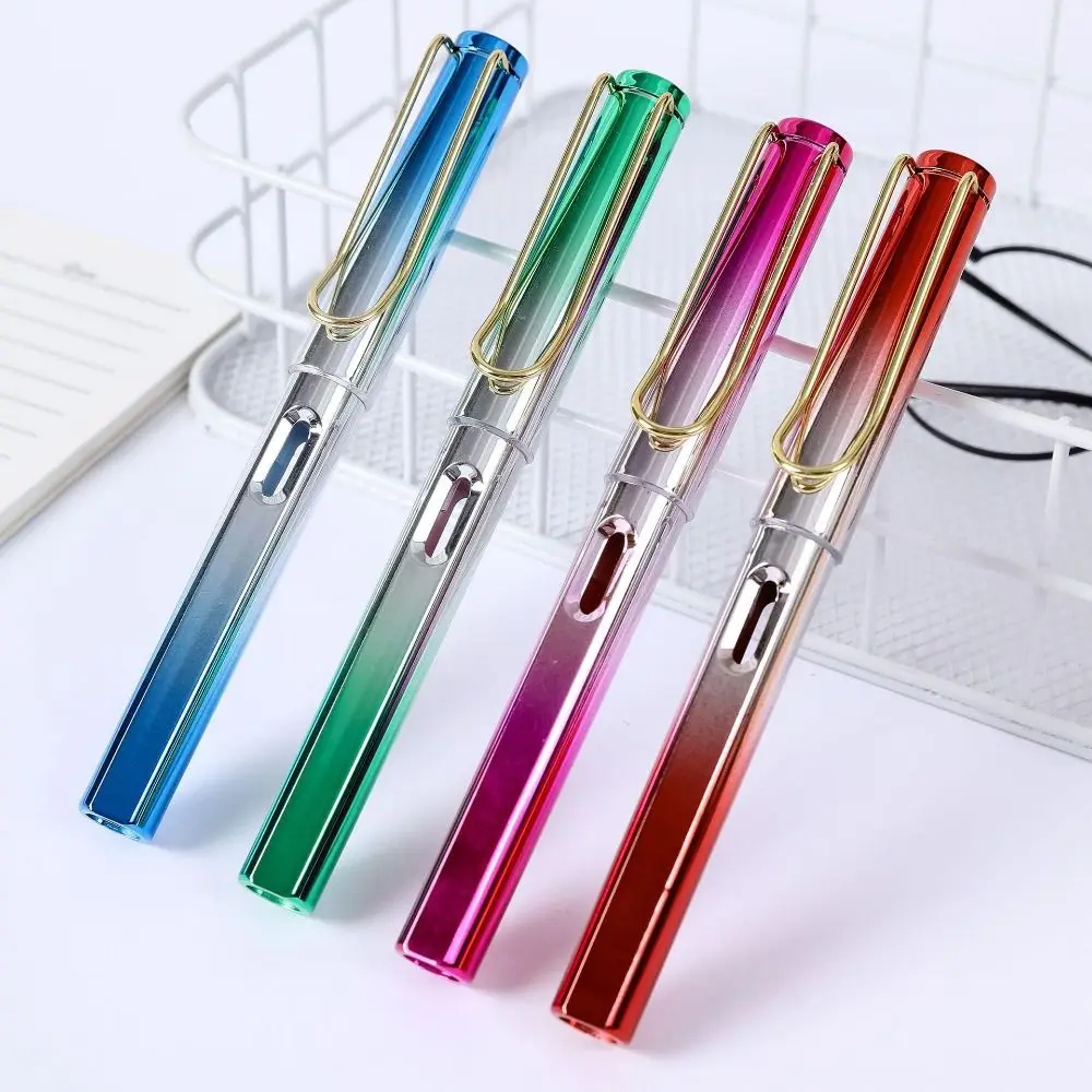Gradient Color Fountain Pen Replaceable Ink Capsule 0.5mm Calligraphy Pen Signing Writing Durable EF Fountain Pen