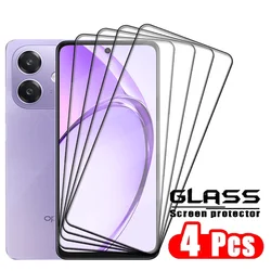 Premium 4 - Pack Full Coverage Tempered Glass Screen Protector with 9H Hardness for OPPO A3 Global (4 Front Glass)