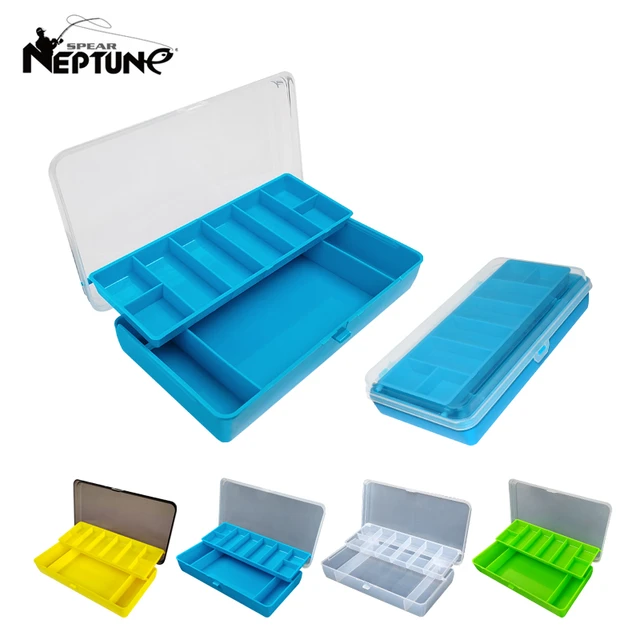 Double Layer Fishing Tackle Box Plastic Accessories Storage