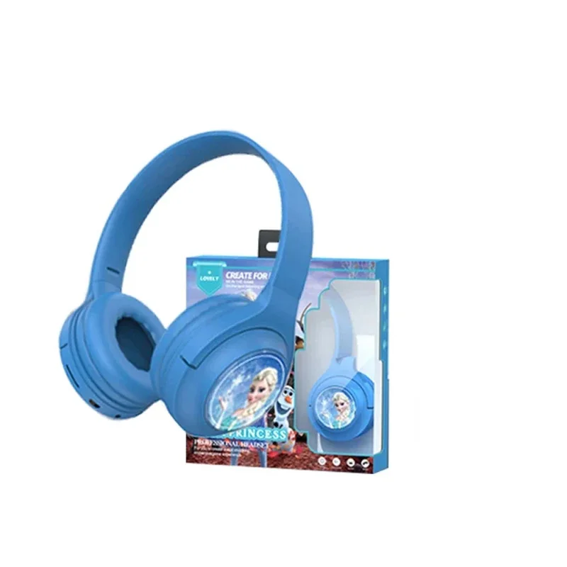 Wireless Headphones Disney Marvel Wireless Bluetooth Headphones HIFI Surround Sound Foldable Laptop Headsets with Mic for Kids Anime Cartoon