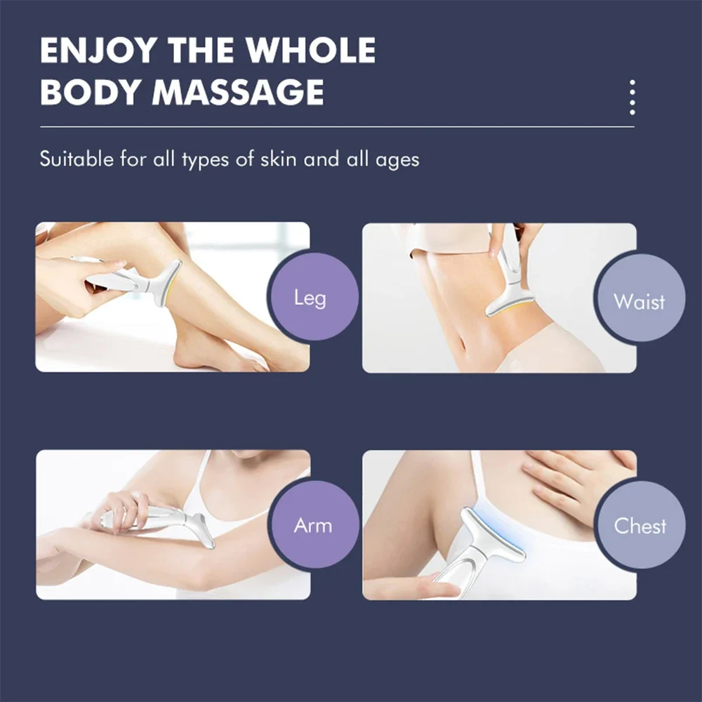 Hot&Cold Neck Massager Neck And Face Cooling Beauty Device EMS Lifting Neckline Slimmer Double Chin Reducer Edema Skin Cooler