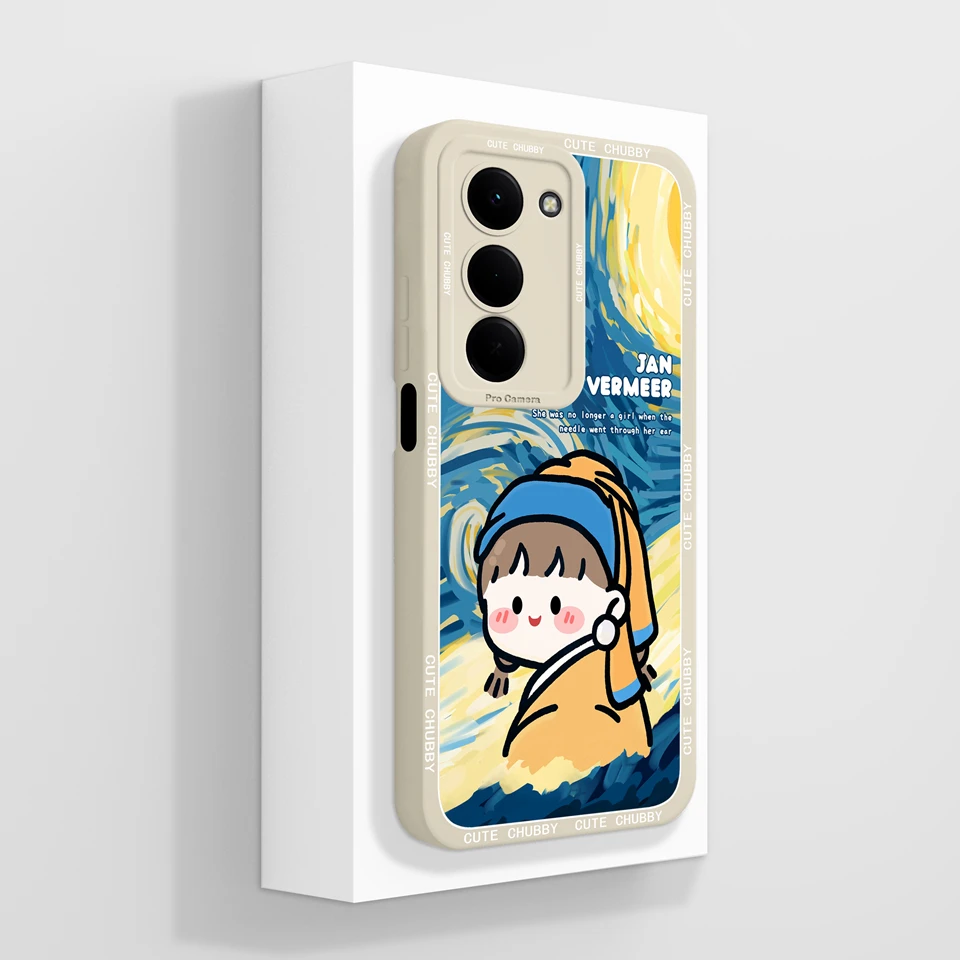 Adorable Girl Avocado Soft Back Cover - Trendy Fall Prevention Case