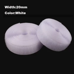 Colorful 20mm Sew - On Hook and Loop Tape - Nylon Fastener Straps - 20mm  2Meters (White)