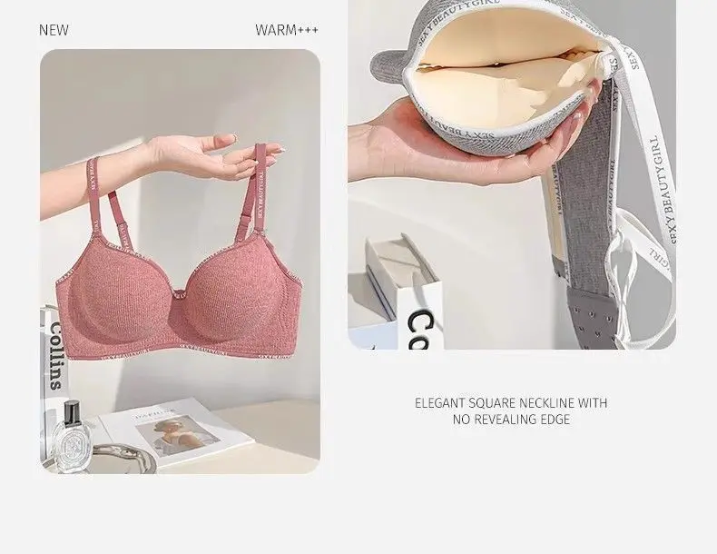 Wireless Push-Up Bra - 6cm Thickened Anti-Slip Seamless Adjustable Straps for Small Chest