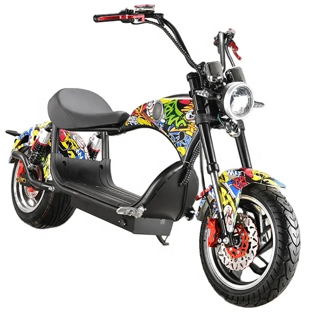 2000w 60v 20ah Fat Tire Chopper Style Electric Bike Scooter Citycoco M1