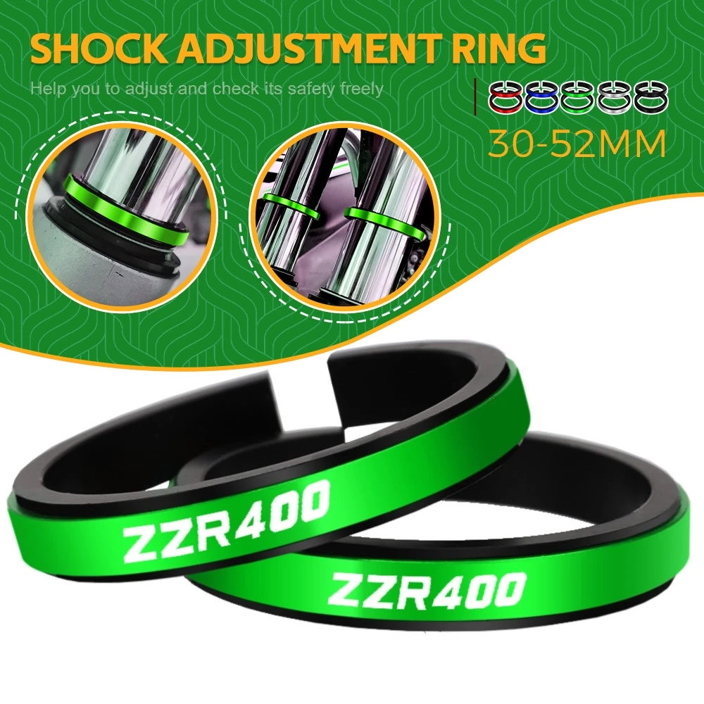 

FOR KAWASAKI ZZR400 ZZR 400 1993-2007 Motorcycle Adjustment Shock Absorber Auxiliary Rubber Ring CNC Accessories Fit 30MM-52MM
