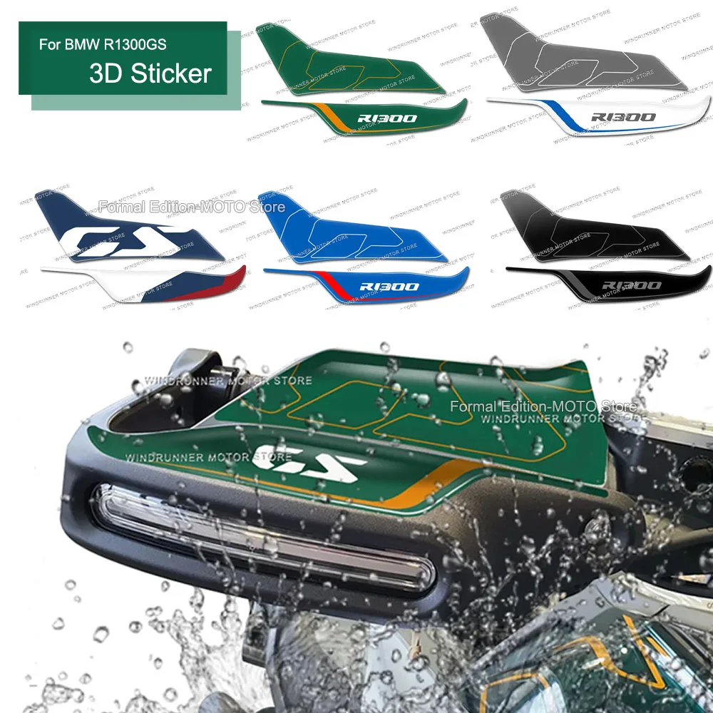 3D Epoxy Resin Sticker for BMW R1300GS R 1300GS Trophy 2024 Motorcycle Handguard Shield Sticker