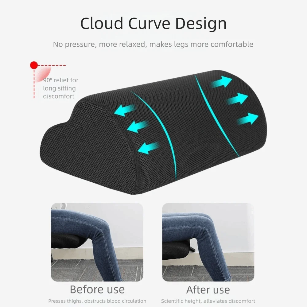 Ergonomic Sponge Foot Rest for Home Office Computer Work