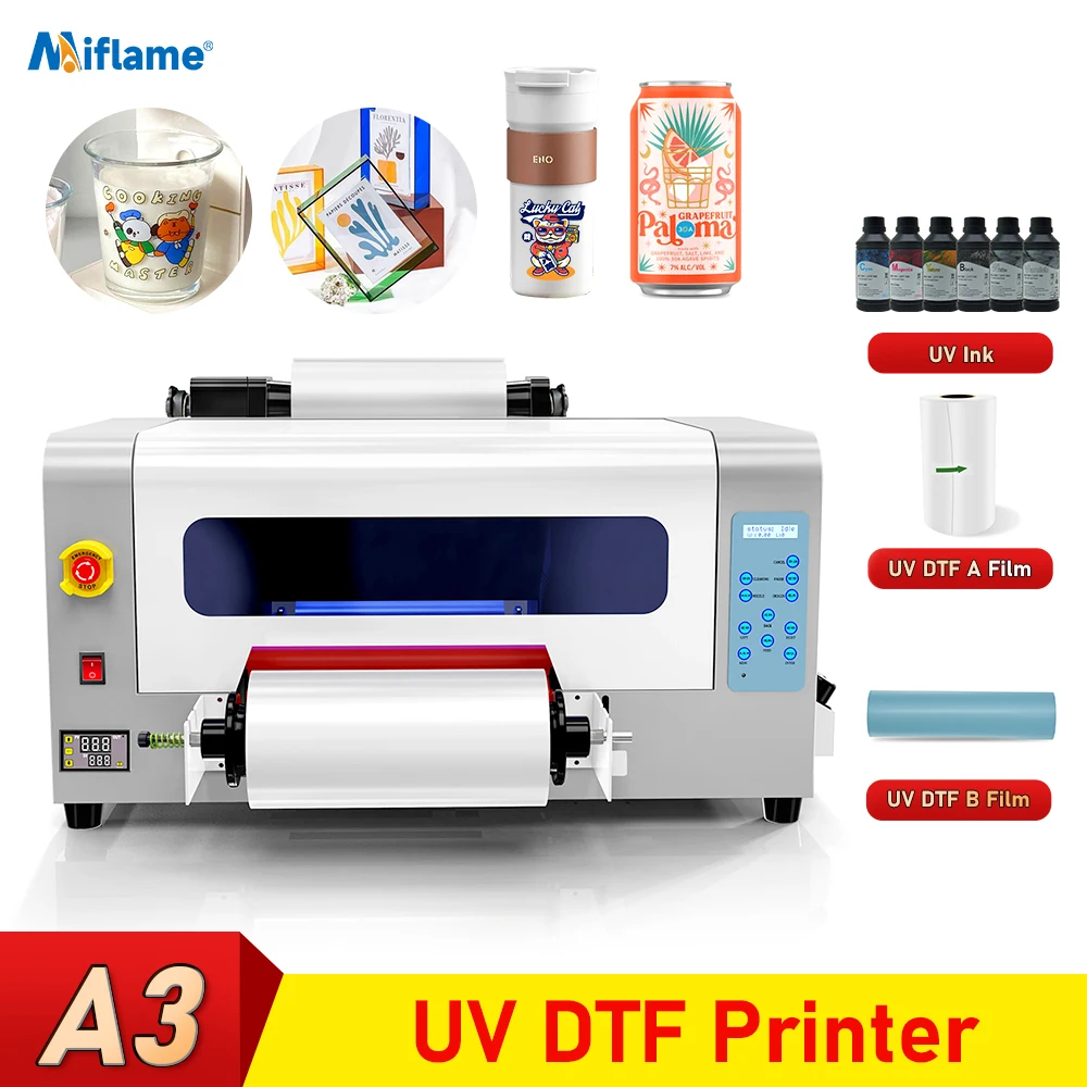 

2 in 1 UV DTF Printer Dual XP600 Print head UV DTF Printing Machine Laminating Varnish Sticker Printer Waterproof Dustproof