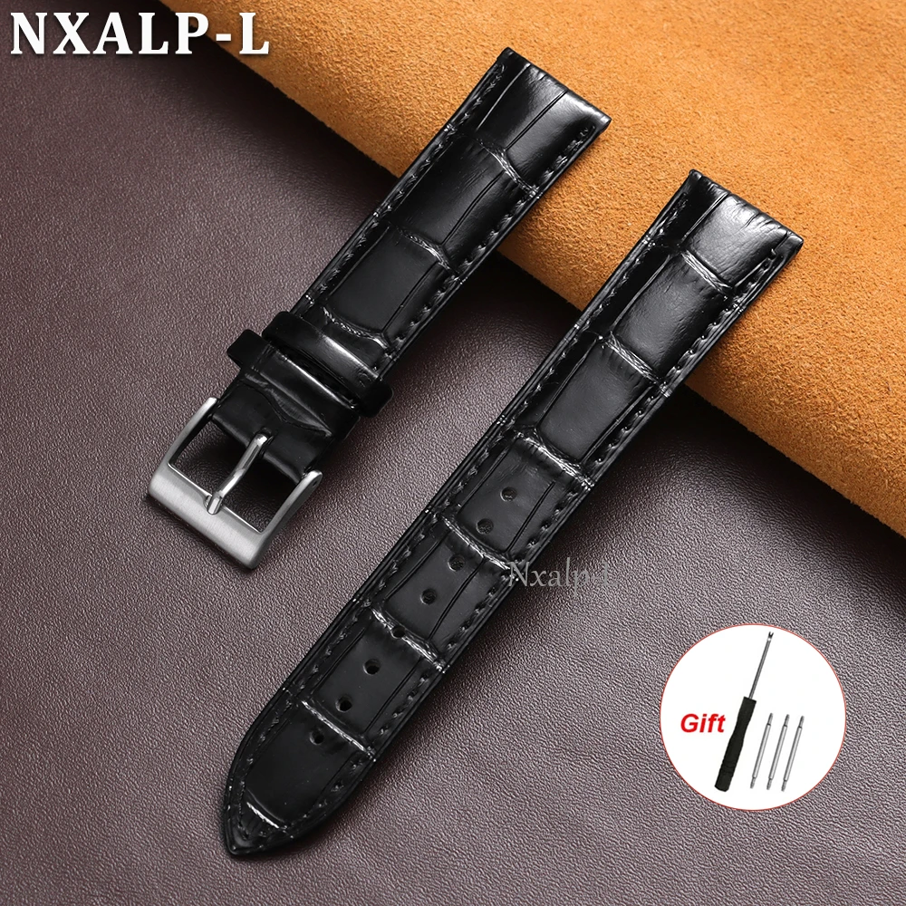 Elegant Calfskin Leather Watch Band - Universal Fit Wristband