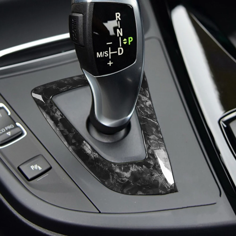 

Forged carbon fiber gear base frame panel the interior Sticker For BMW 1Series 2012-2019 2 Series 2014-2019 3 Series GT 4 Series
