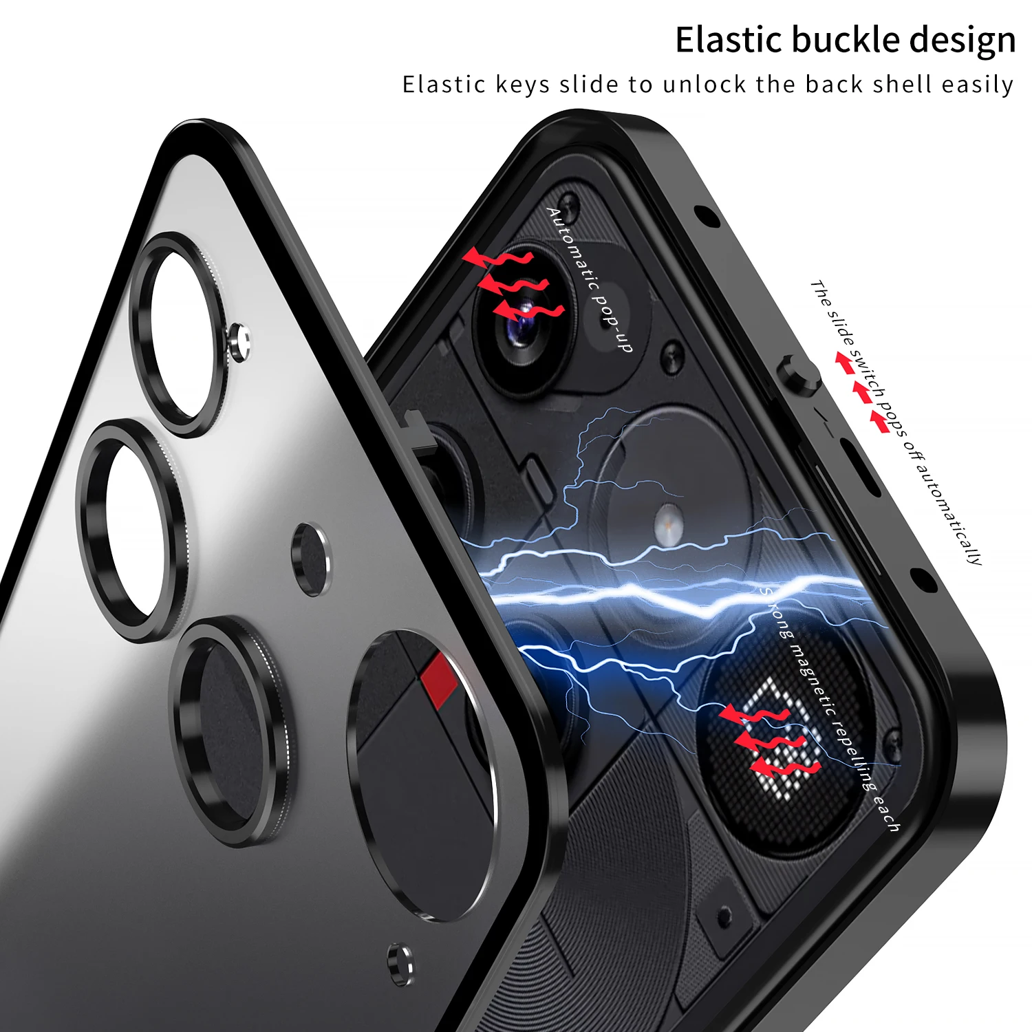 Sleek Glass Back Drop-Proof Case – Skin-Friendly Snap-On Cover