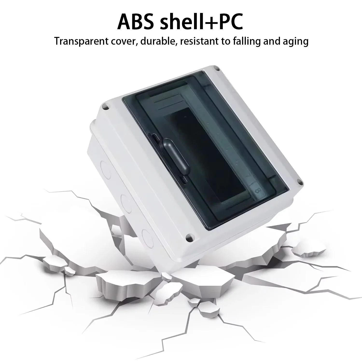 HT Series Junction Box 5/8/12 WAY PC Plastic IP65 Waterproof Fuse Boxes Terminal DIN Rail Outdoor Garden Distribution Box