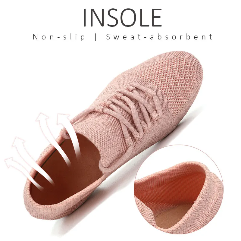 Dance Shoes women latin ballroom jazz tango Practice Training teaching flat shoes Knitted salsa
