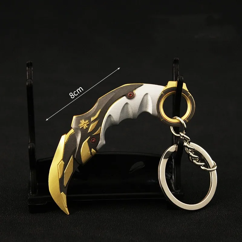 

Valorant Weapon Keychain Melee Champions Knife 9cm Metal Keyring Game Sword Uncut Blade Sword Model llaveros Gift Toys wholesale
