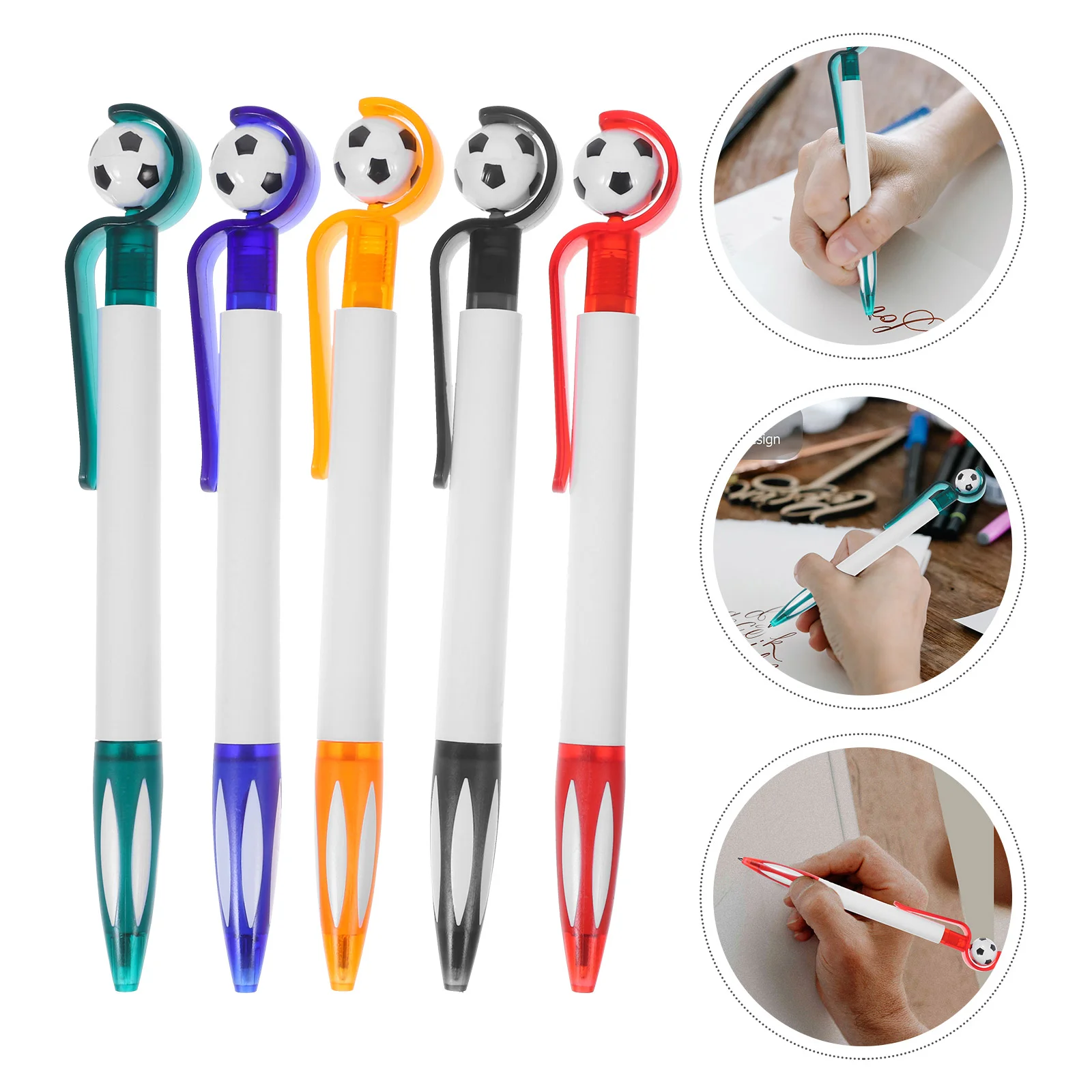 

10 Pcs Football Ballpoint Pen Congratulation Cards Ink Adorable Writing Pens Simple Doodle Handwriting Pp