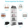 Wardrobe Closet Transparent Storage Bag Hanging Handbag Organizer Sundry Shoe Bag with Hanger Pouch Transparent Storage 4