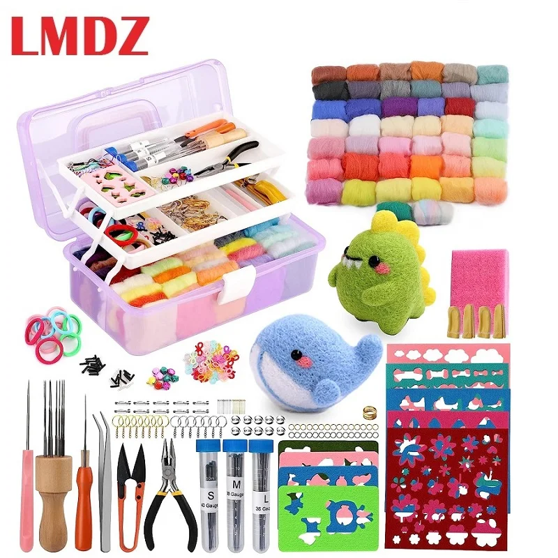 

LMDZ 339Pcs Needles Felting Kit Complete Needle Felting Starter Tools with Storage Box for Beginners Wool Felt Kit for DIY Craft